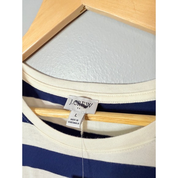 J.Crew Striped knit midi‎ dress Large Blue & White NWT - Picture 4 of 10